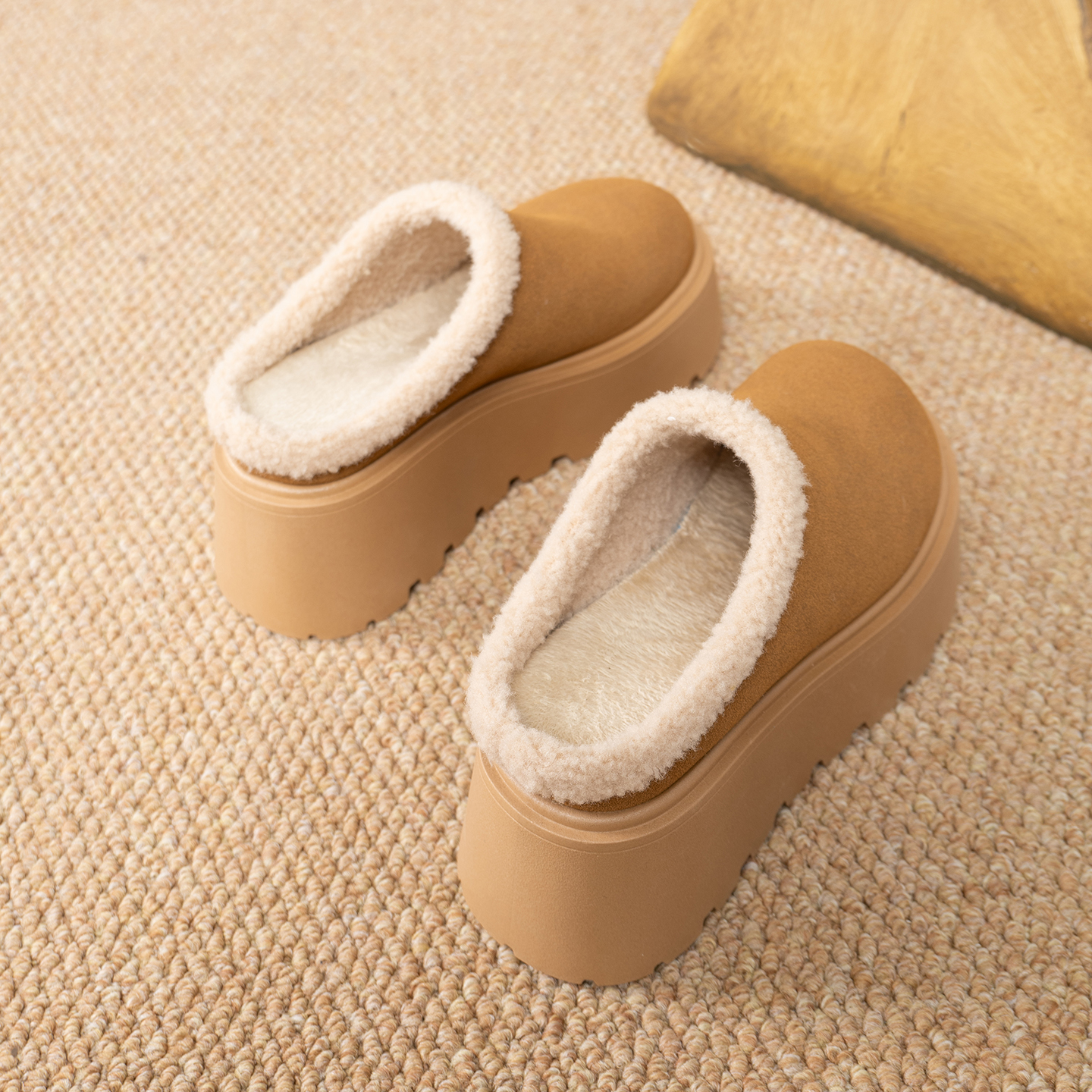 勃肯鞋包头拖鞋加绒外穿棉鞋