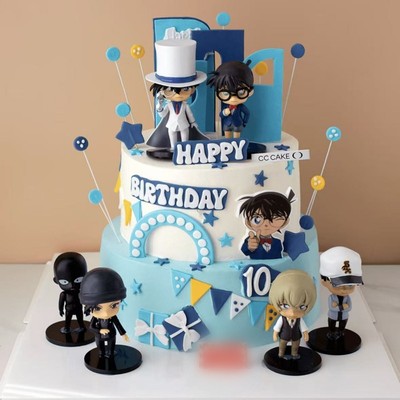 Q版名侦探柯南工藤新一怪盗基德安室透手办公仔玩具摆件蛋糕装饰