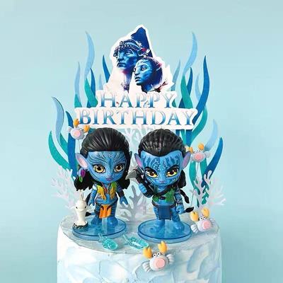 妮特丽杰克萨利阿凡达蛋糕摆件亚克力珊瑚海草插件海马小鲨鱼螃蟹