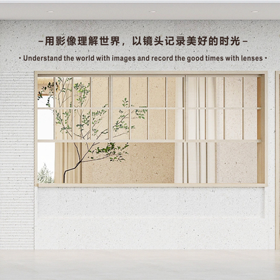 婚纱店亚克力立体墙贴镜面