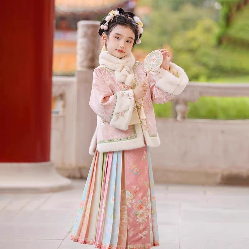 格格服女童汉服儿童秋冬装拜年服
