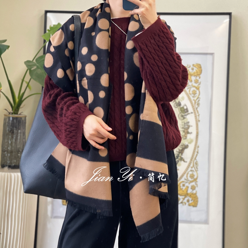 【冬日拥抱】通勤休闲真丝桑蚕丝拉绒60x180cm大长巾保暖披肩围巾