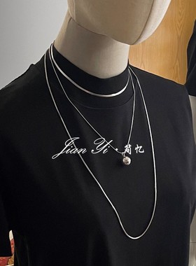 简约项链925银蛇骨链925银