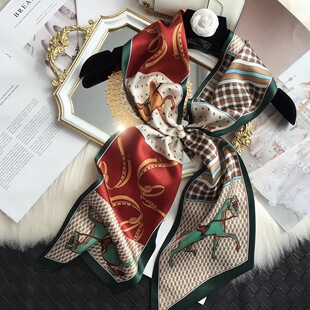 真丝桑蚕丝素绉缎16x150cm双层双面飘带长条丝带夏季女丝巾