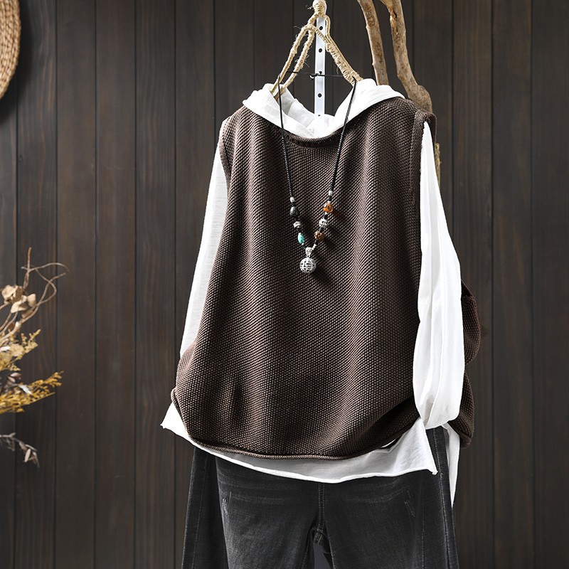 别致叠穿小马甲2025正流行女秋款针织无袖外穿时尚独特超好看背心