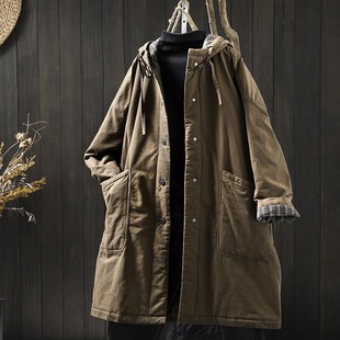 冬天女外套2025新款纯棉连帽中长款双口袋加厚保暖独特超好看棉袄