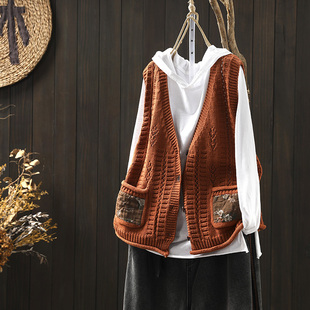针织马甲女款时髦洋气妈妈马夹坎肩秋2026正流行外搭叠穿无袖背心