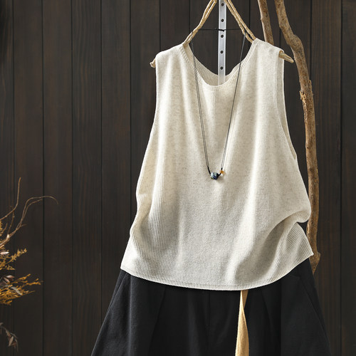 背心女2026新款夏装今年流行的针织洋气可外穿叠穿圆领无袖上衣