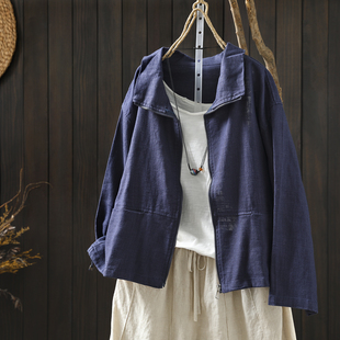苎麻女装2026新款外套开春小众极简百搭宽松通勤穿搭休闲薄款上衣