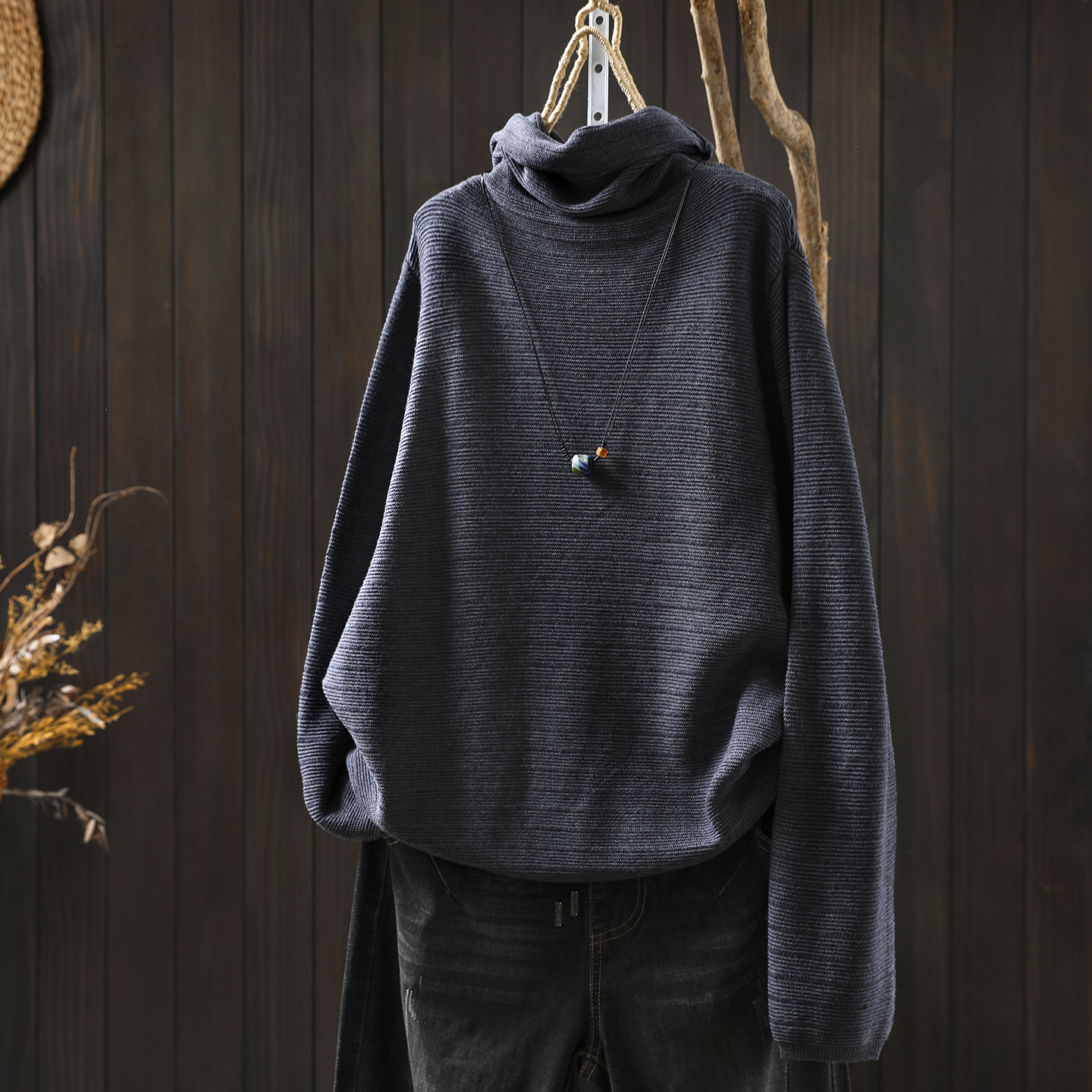 巨好看轻熟上衣早秋女2025新款棉线高领百搭高级感单穿针织衫毛衣