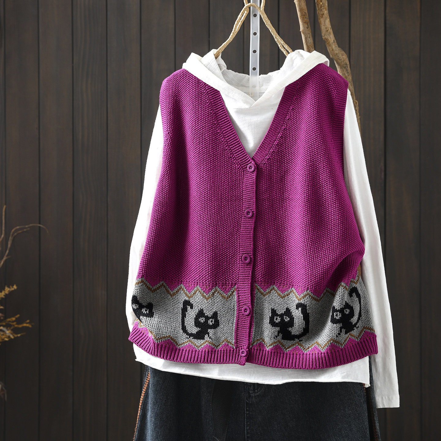 马甲针织背心女2026新款春超火漂亮无袖叠穿V领坎肩流行外穿马夹