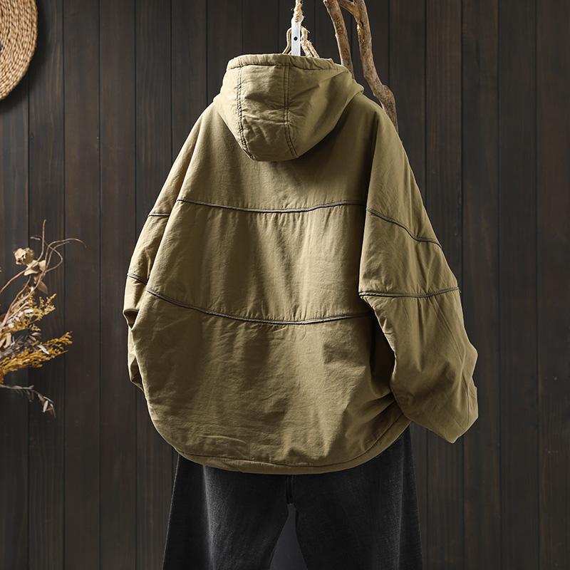 常规棉服夹棉复古宽松