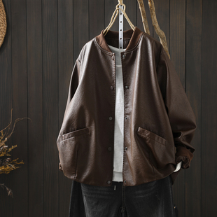 复古超好看美拉德风宽松酷飒皮外套 开春PU皮美式 皮衣女款 2026新款