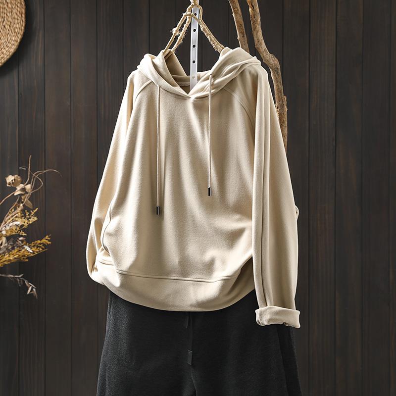 连帽厚卫衣复古德绒宽松