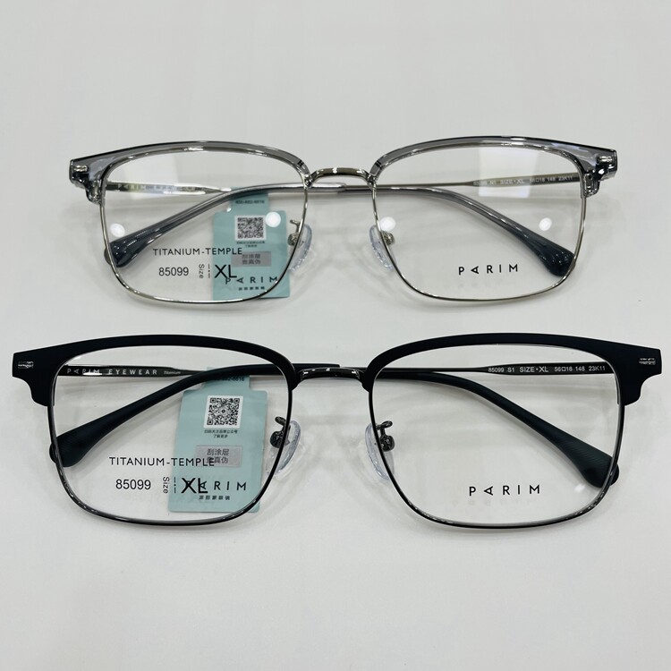 新款派丽蒙眼镜架超轻纯钛全框男女近视眼镜框配离焦镜片85099