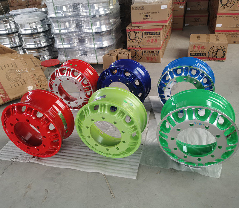 卡客车半挂车货车镁铝合金轮毂真空铝圈威尔耐风火轮网红彩圈12R