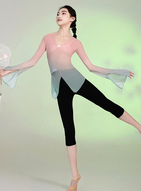 儿童古典舞演出服中国舞练功服飘逸纱衣中国风身韵舞台表演服装