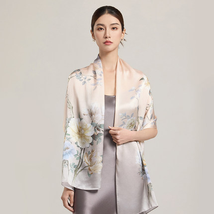母亲节送妈妈生日的礼物实用丝巾披肩适合婆婆高档礼盒见面礼60岁