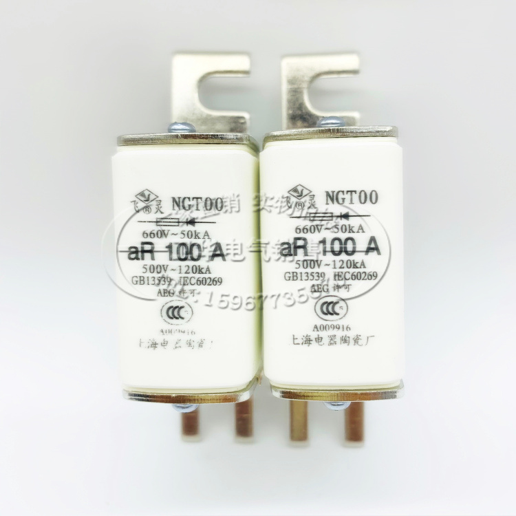 快速熔断器NGTOO NGT00-63A 80A 100A 125A160A50A陶瓷熔断器熔芯