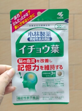 日本代购 小林制药银杏叶精华记忆支援补充脑力zeng强记忆力 90粒