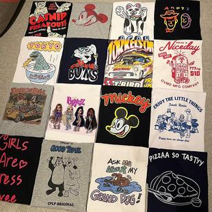 宽松圆领T短袖 Rouje 夏季 法国潮牌纯棉白色印花打底衫 t恤女 Dsyle