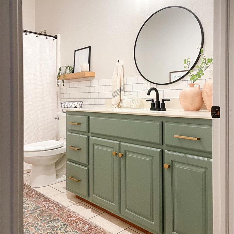 欧式实木浴室柜组合卫生间定做洗脸盆悬空式洗手池烤漆卫浴洗漱台