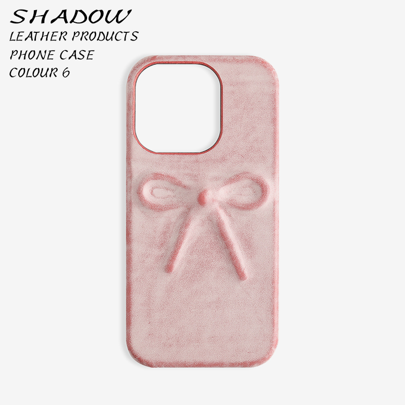 「SHADOW」影子系列丨浮雕蝴蝶结丨手工真皮手机壳 iphone X-16