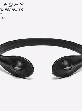 「Alleyes」双头眼珠Choker｜皮革手工颈圈手环｜Plank Ateliers