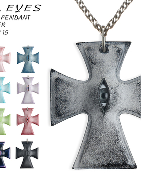 目器 All Eyes 十字架吊坠毛衣链