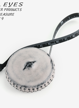 「ALL EYES」眼睛手工真皮小卷尺