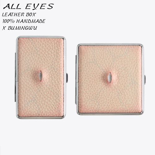 Alleyes x不明物 皮革手绘肤感眼睛烟盒卡片盒
