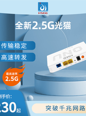 鸿升HSGQ小型2.5G光猫ONU支持移动联通电信突破千兆宽带EPON/GPON网络 ONU单口光猫XPON光猫光纤猫OLT设备