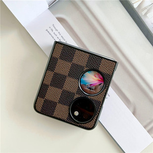 适用华为p50pocket手机壳P50PocketS保护套宝盒pocket2保护壳折叠屏皮纹pockets全包男新款防摔超薄限量版女