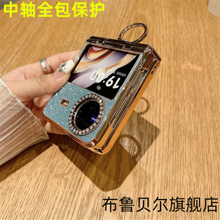 适用vivoxflip手机壳折叠屏新款vivo x flip保护套超薄中轴全包铰链xflip指环扣外壳viv0女防摔vivix翻盖filp