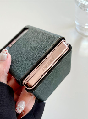 适用三星zflip2手机壳Galaxy Z flip折叠屏保护套F7000超薄高档韩国限量版5g全包防摔f7070男女皮外壳1代新款