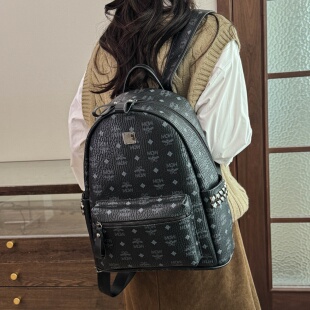 高品质印花双肩包女时尚 百搭大学生书包大容量休闲软皮旅行背包潮