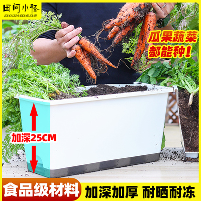 种菜盆阳台专用种菜箱大号加深长条花盆免浇水家庭蔬菜种植盆套餐
