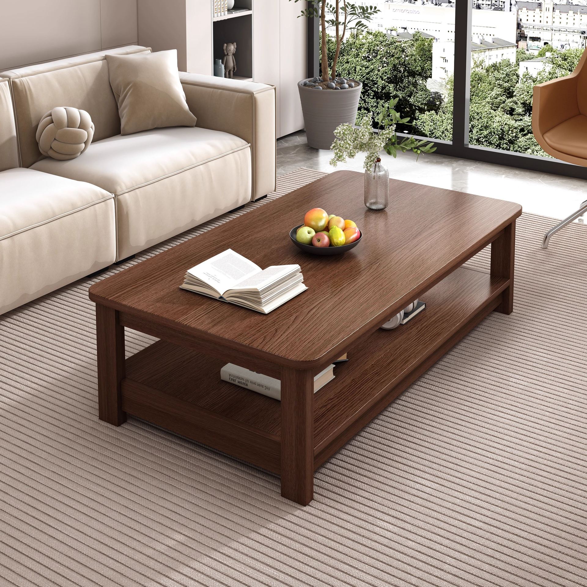 复古风茶几客厅家用小户型新中式会客茶桌2025新款长方形简易桌子