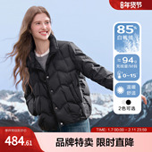 短款 betu百图立领羽绒服女秋冬季 长袖 外套两色可选白鸭绒保暖