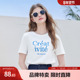 刺绣字母短袖 betu百图美式 复古夏季 休闲日常通勤女生透气舒适