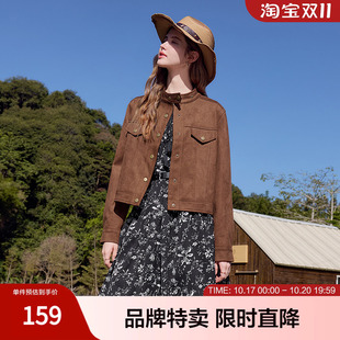百图时尚娃娃版型连衣裙黑色印花连衣裙宽松裙子