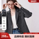betu百图通勤西装 外套春秋智性风高级感灰色外套小众翻领上衣