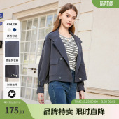 风衣外套女 英伦风小个子精致短款 betu百图短款 风衣外套春夏新款