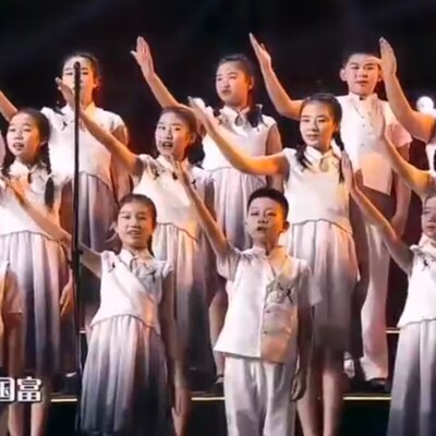 新款男女童合唱演出服中大童朗诵