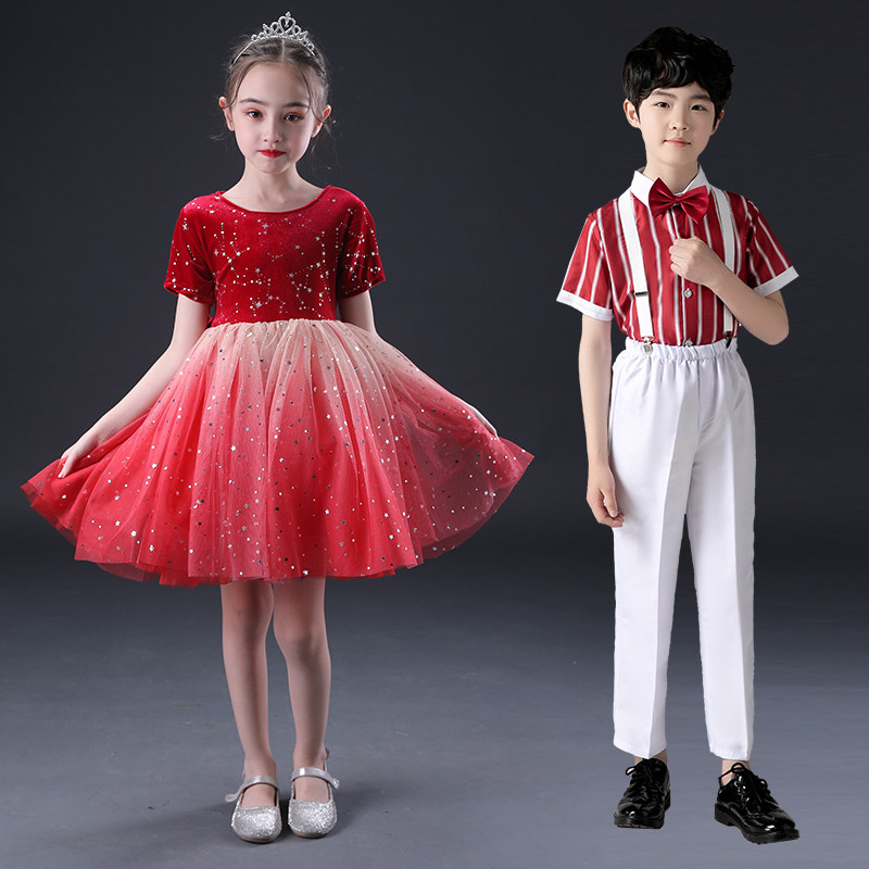六一儿童节演出服合唱服背带裤大合唱团表演服中小学生诗歌朗诵服