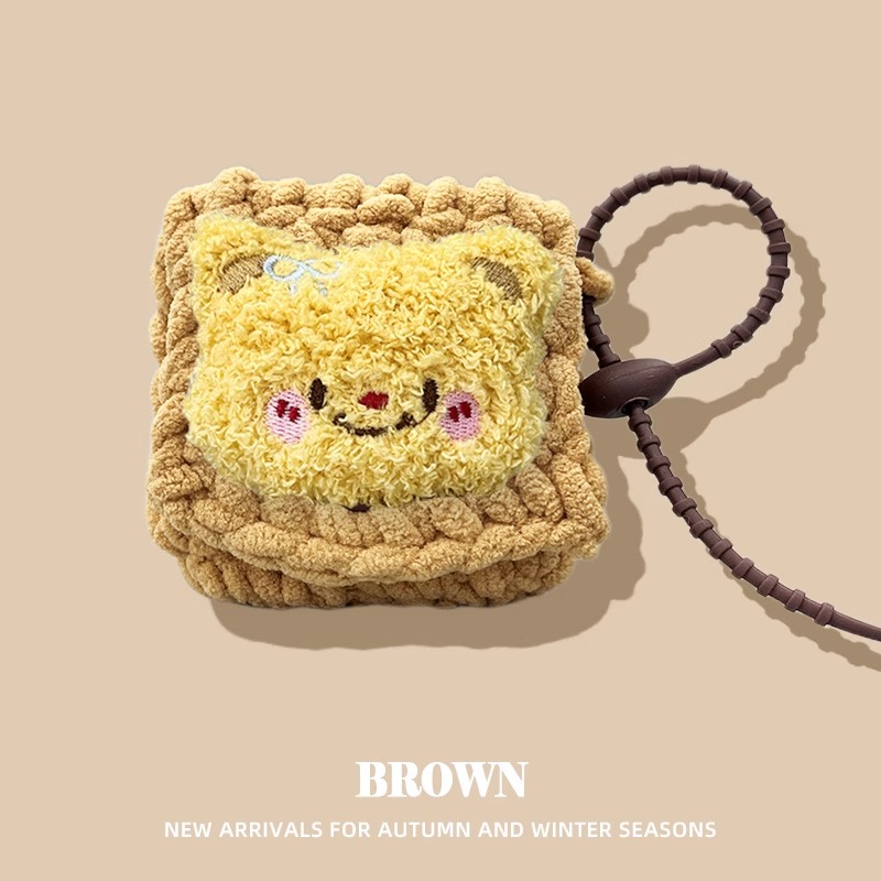 适用Soundcore声阔C30i太空舱蓝牙耳机保护套超能小彩蛋P40i/Life P3毛绒壳可爱卡通P20i/R50i毛绒醒狮收纳包