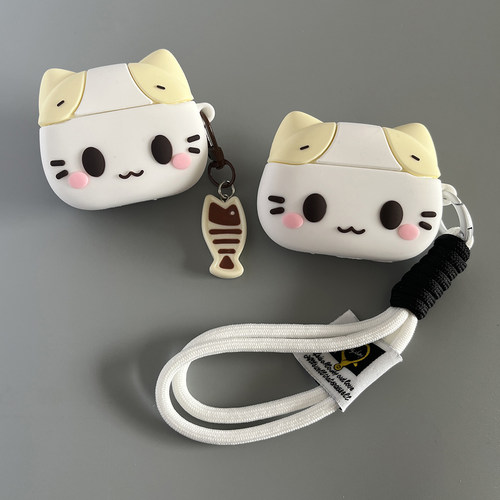创意棉花糖猫咪适用vivo TWS A4保护套Air3Pro蓝牙耳机壳IQOO TWS Air3保护壳5i/3e硅胶1i防摔tws4充电盒tws