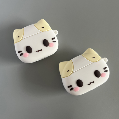 棉花糖猫咪适用OPPO Enco Air5 Pro保护套Free4蓝牙耳机壳Air4 Pro保护壳硅胶air4i耳机壳r3pro防摔软盒潮