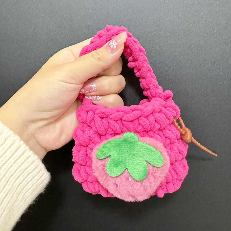 适用绿联T3pro无线蓝牙耳机保护套秋冬新款防摔T6毛绒手工H5针织可爱H6pro卡通T3立体S3手拎包包P3个性S5创意