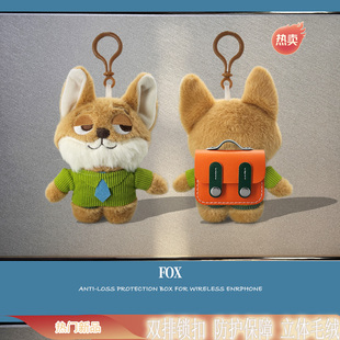 适用OPPO enco free4保护套air4pro充电仓壳ence毛绒x3蓝牙耳机套盒free3疯狂动物城air2pro软壳air4i可爱潮